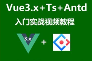 Vue3.x+Ts+Vuex+Antd Ui框架入门进阶视频教程